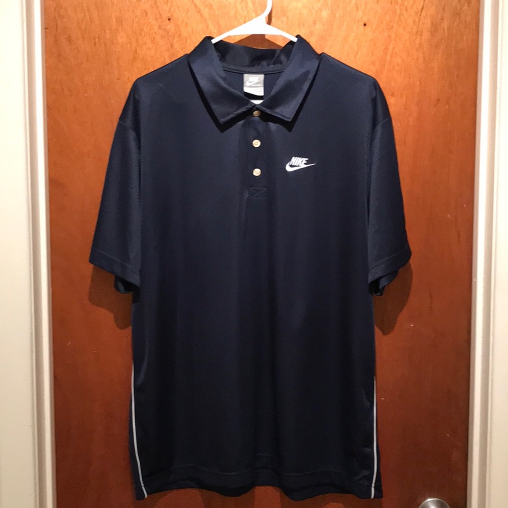 Nike Navy & White Polo Golf Athletic Shirt Size XL - Picture 6 of 8